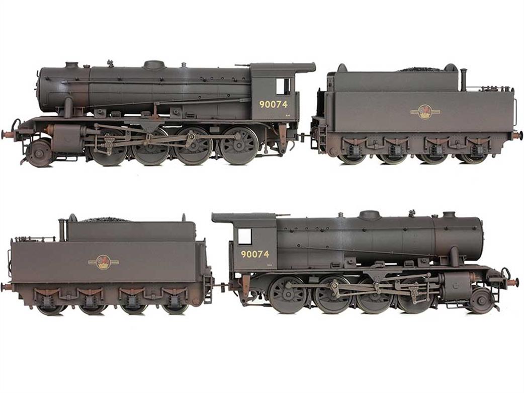 Bachmann Branchline OO gauge BR 90074 WD austerity type 2-8-0 locomotive black late crest weathered