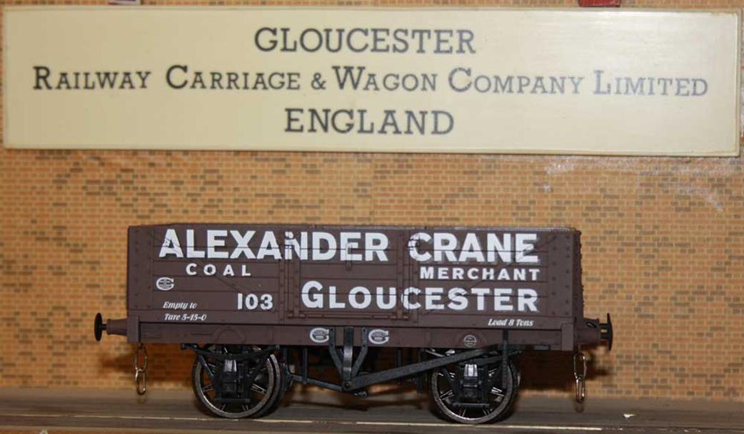Dapol O gauge 5 plank wagon alexander crane 103