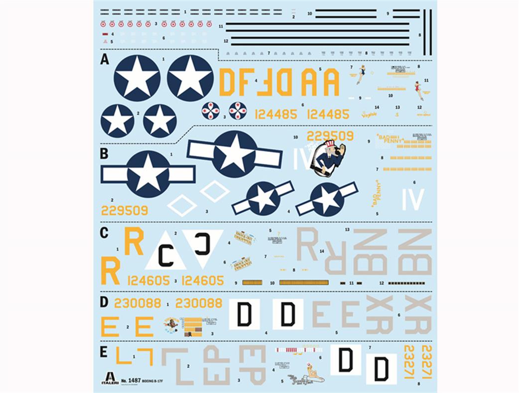 Italeri 1487 USAF B-17F Flying Fortress