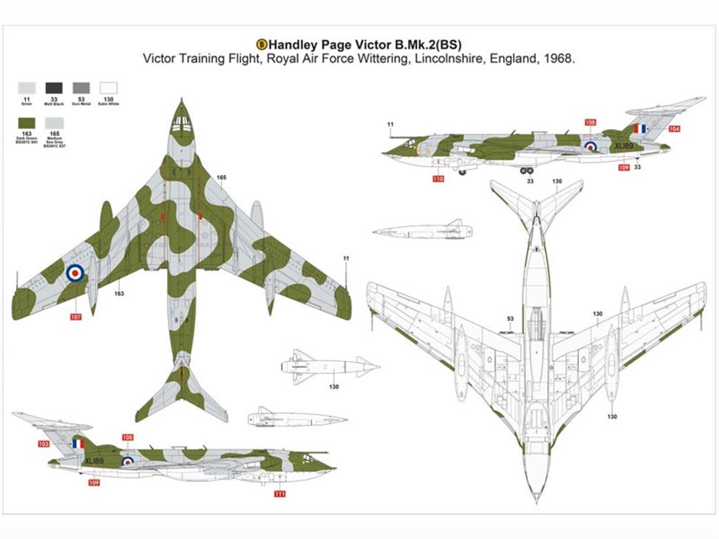 Airfix A12008 XL189 Camo Sheet