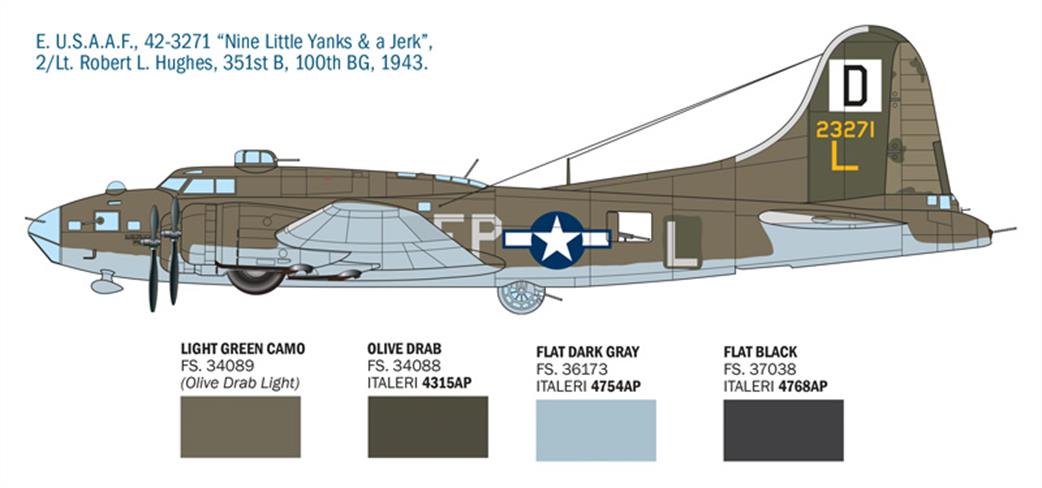 Italeri 1487 USAF B-17F Flying Fortress