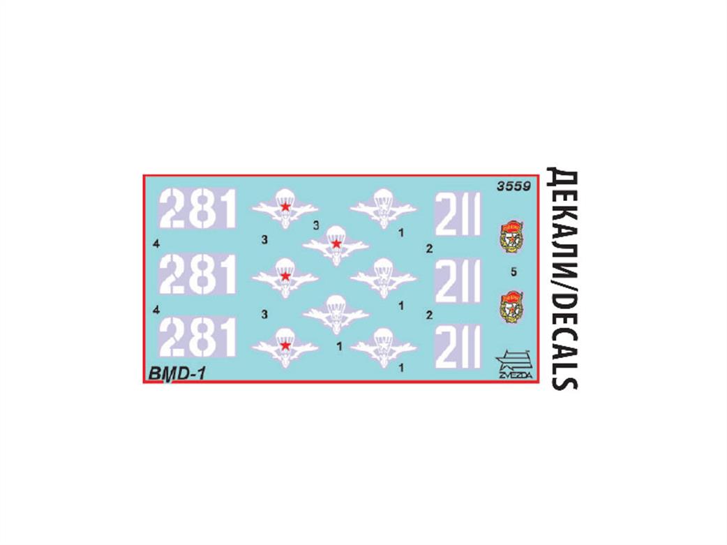 Zvezda 3559 Decals