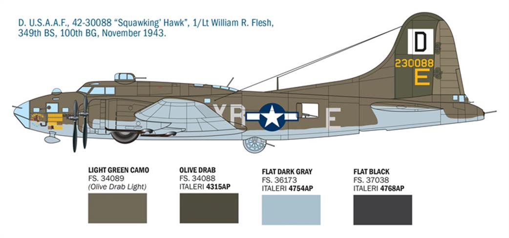 Italeri 1487 USAF B-17F Flying Fortress