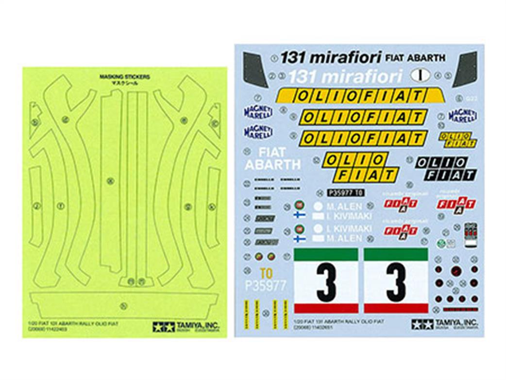 Tamiya 20069	Decals