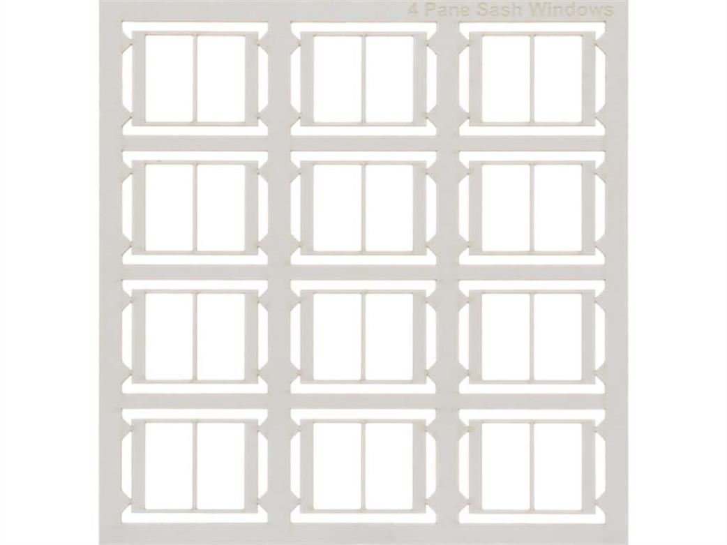 Dapol 7C-001-003 O gauge 4 pane sash windows posable