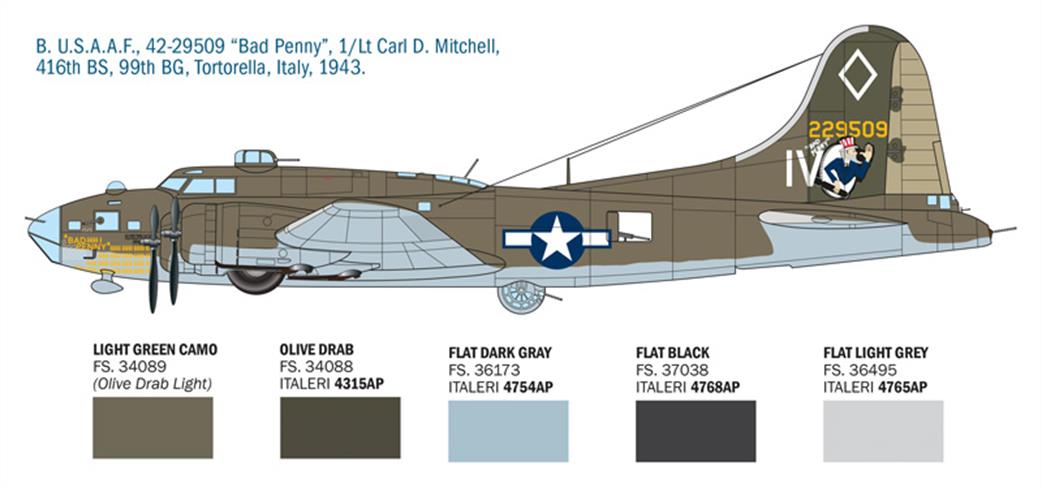 Italeri 1487 USAF B-17F Flying Fortress