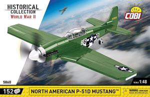 The true legend of the skies, the American Mustang P-51D fighter was reproduced using 150 COBI construction blocks. We decided on a completely new scale of 1:48 for World War II fighters. Now you can easily build an escort for your huge COBI bombers! The set includes only high-quality prints recreating the historical painting of the aircraft. The licensed Mustang made of COBI blocks is a great compact model that will start many a collection among aviation and military technology enthusiasts! It is also a perfect model for a start to your adventure with Polish COBI construction blocks!