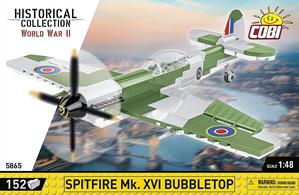 The block model of Spitfire Mk. XVI Bubbletop completes the collection of fighters released in 1:48 scale. Thanks to its simple design and intuitive instructions, building the set will not be difficult for anyone. The plane features rotating wheels and durable prints. The model will also be perfect as "protection" for the huge bombers issued by COBI. Sets like the 1:48 Spitfire are a great start to your adventure with COBI construction blocks.