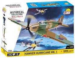 The Hawker Hurricane Mk I is one of the most popular British WWII fighters. It did very well in action, facing the German Messerschmitts. The small arms were eight 7.7mm Browning machine guns. The model designed by COBI refers to the colors of the Czechoslovakian pilot and fighter ace Josef František flying in the famous 303 Squadron.