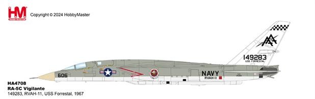 "RA-5C Vigilante 149283, RVAH-11, USS Forrestal, 1967"