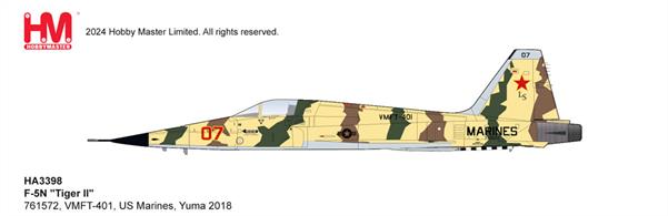 "F-5N Tiger II 761572, VMFT-401, US Marines, Yuma 2018"