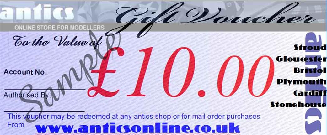 Antics GV2 £10.00 eGift Voucher Always In stock!