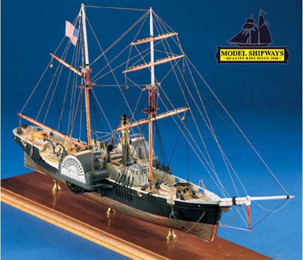 Model Shipways MS2010 Harriet Lane Armed Paddle Steamer Solid Hull Kit 1/128