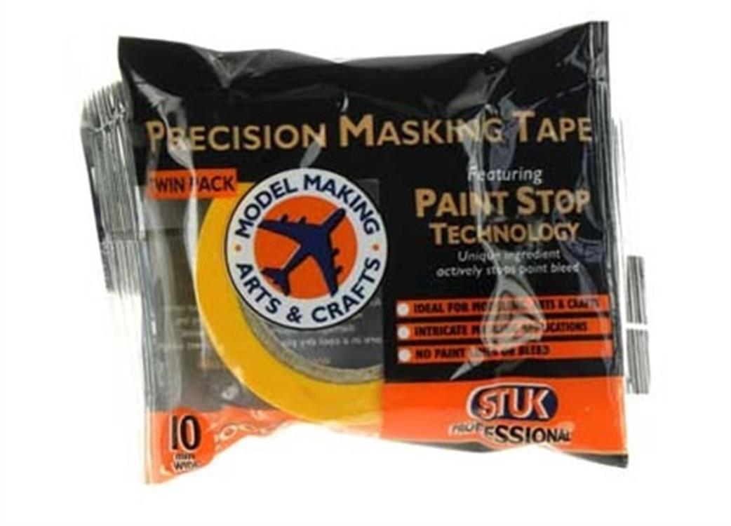 Stuk Professional  PM10T Masking Tape 10mm X 18m Twin Pack Low Tack