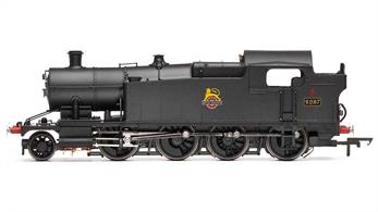 Hornby R3462 OO BR 4287 ex-GWR 42xx Class 2-8-0T Heavy Freight Tank Engine BR Plain Black Early Emblem (to be confirmed)A superb model of the GWRs powerful 42xx class of 2-8-0 heavy freight tank engines finihsed as 4287 running under British Railways owenrship in plain black livery.Note - Hornbys' description for this model lists it as late crest, but the photo supplied shows the early emblem. The livery details may be changed before release.DCC Ready. 8 pin decoder required for DCC operation.