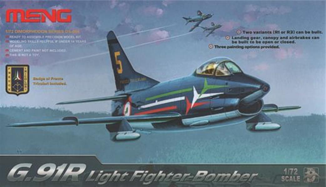 Meng 1/72 DS004S Fiat G91R Light Fighter Bomber Plastic Kit