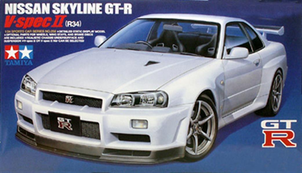 Tamiya 1/24 24258 Nissan Skyline GTR V Spec 2 R34 Car Kit