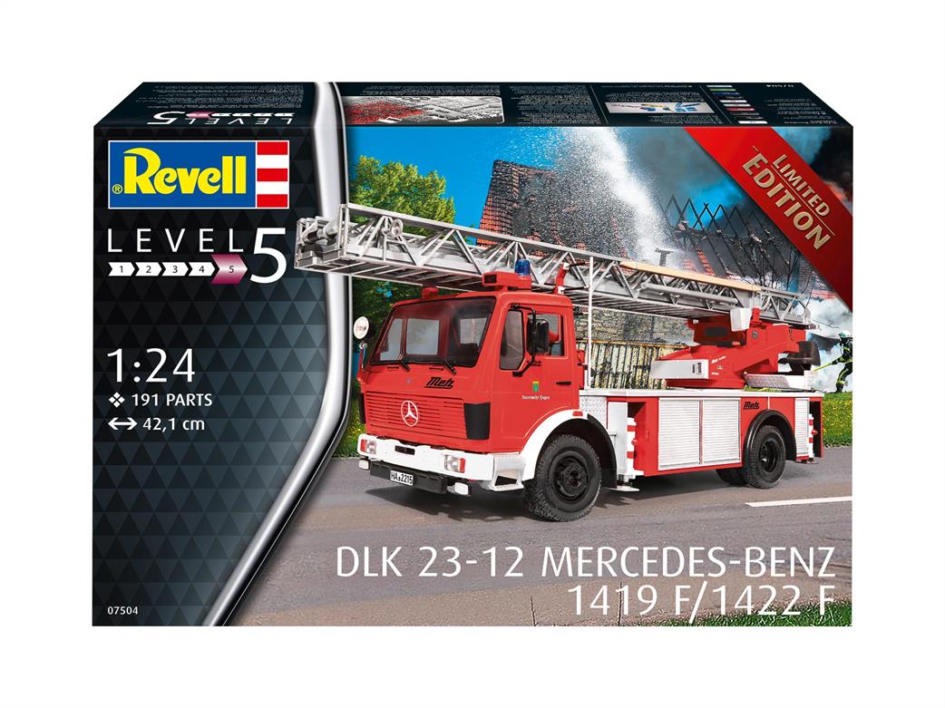 Revell 07504 DLK 23-12 Mercedes-Benz 1419/1422 Fire Engine Kit Limited Edition 1/24