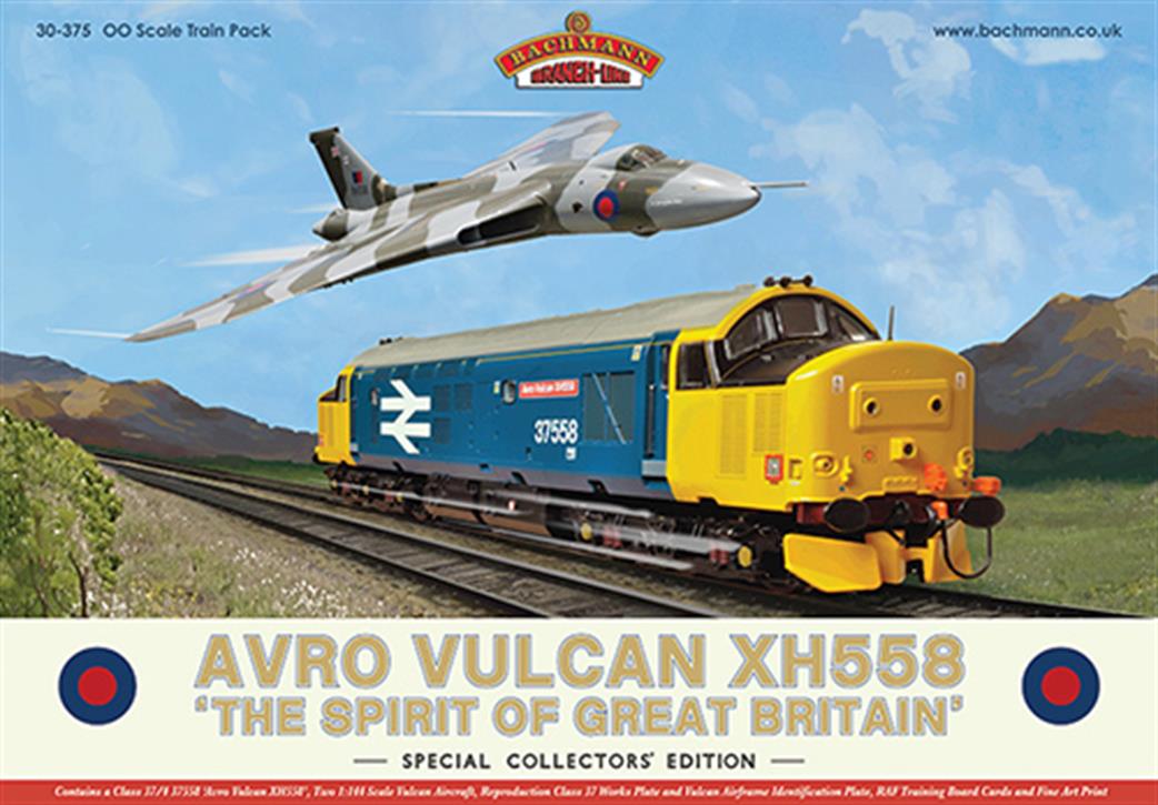 Bachmann OO 30-375 DRS Locomotive 37558 Avro Vulcan Presentation Pack