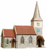 Superquick OO Country Church Printed Card Kit B29What layout would be complete without the addition of an architypal English country church, complete with distinctive spire thiis is a kit that would be noticed a mile off