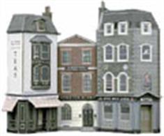 Superquick OO Hotel Offices and Restaurant Low Relief Printed Card Kit C1Part of the famous low relief range of Superquick kits, this model comprises of The Red Lion Pub, a regional Norwich Union office and a corner tea shop. Designed in a 1950's style this combination fits right into an urban setting with the low relief providing a superb backdrop to the edge of any layout.