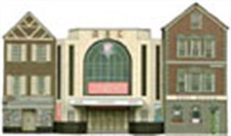 Superquick OO Cinema, Post Office and Shop (Low Relief) Printed Card Kit C2Part of the famous low relief range of Superquick kits, this model comprises of a Boots pharmacy, an ABC cinema and a post office. Typical of an urban environment this kit is of a low relief profile to create a detailled backdrop to the edge of an urban layout.