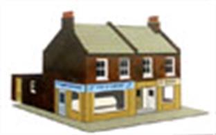 The corner piece to any urban community or model layout is this corner shop. This kit can be completed with the Redbrick Terrace (Kits C5 &amp; C6). This model contains two shops, or a butchers and Fish &amp; Chip Shop or a hardware store and newsagent the choice is endless!