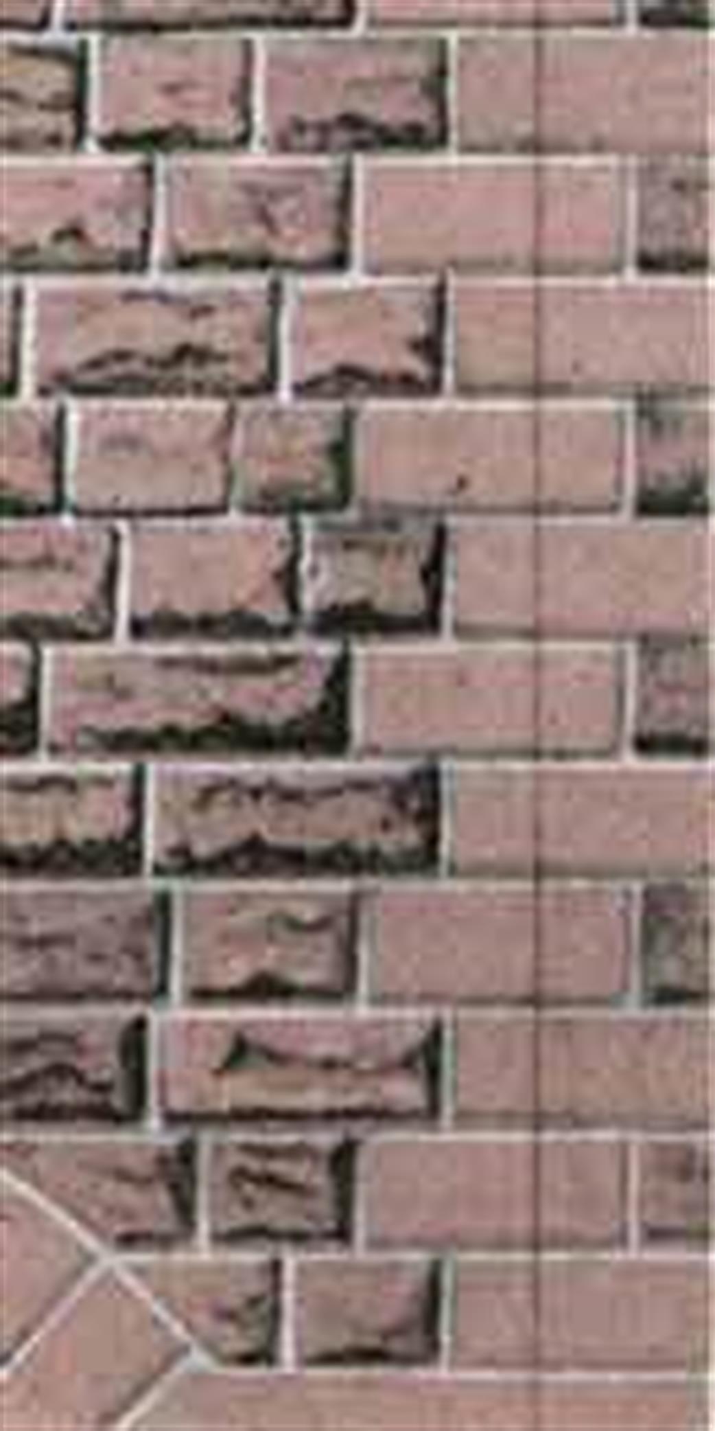 Superquick OO D9 Red Sandstone Ashlar Walling (6 Sheets)