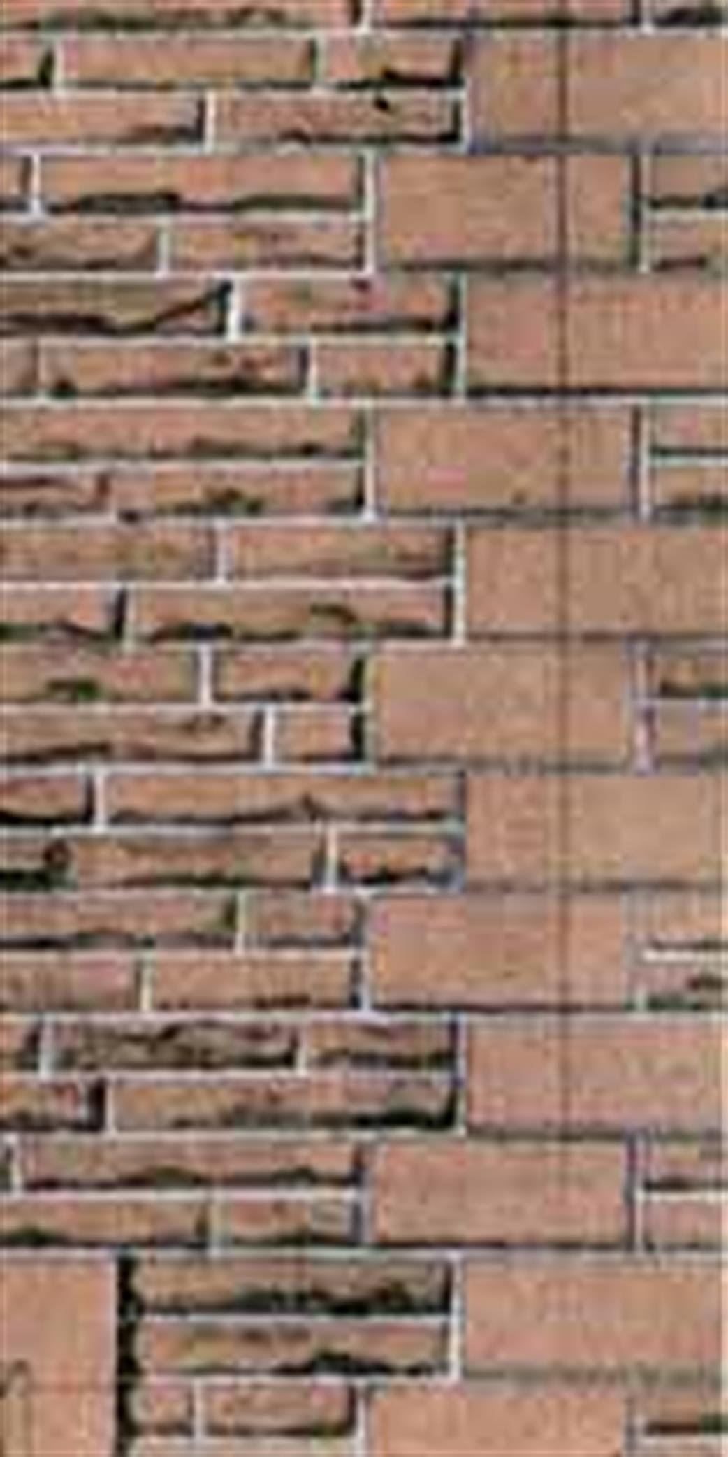 Superquick OO D11 Red Sandstone Courses Walling Pack of 6 Sheets