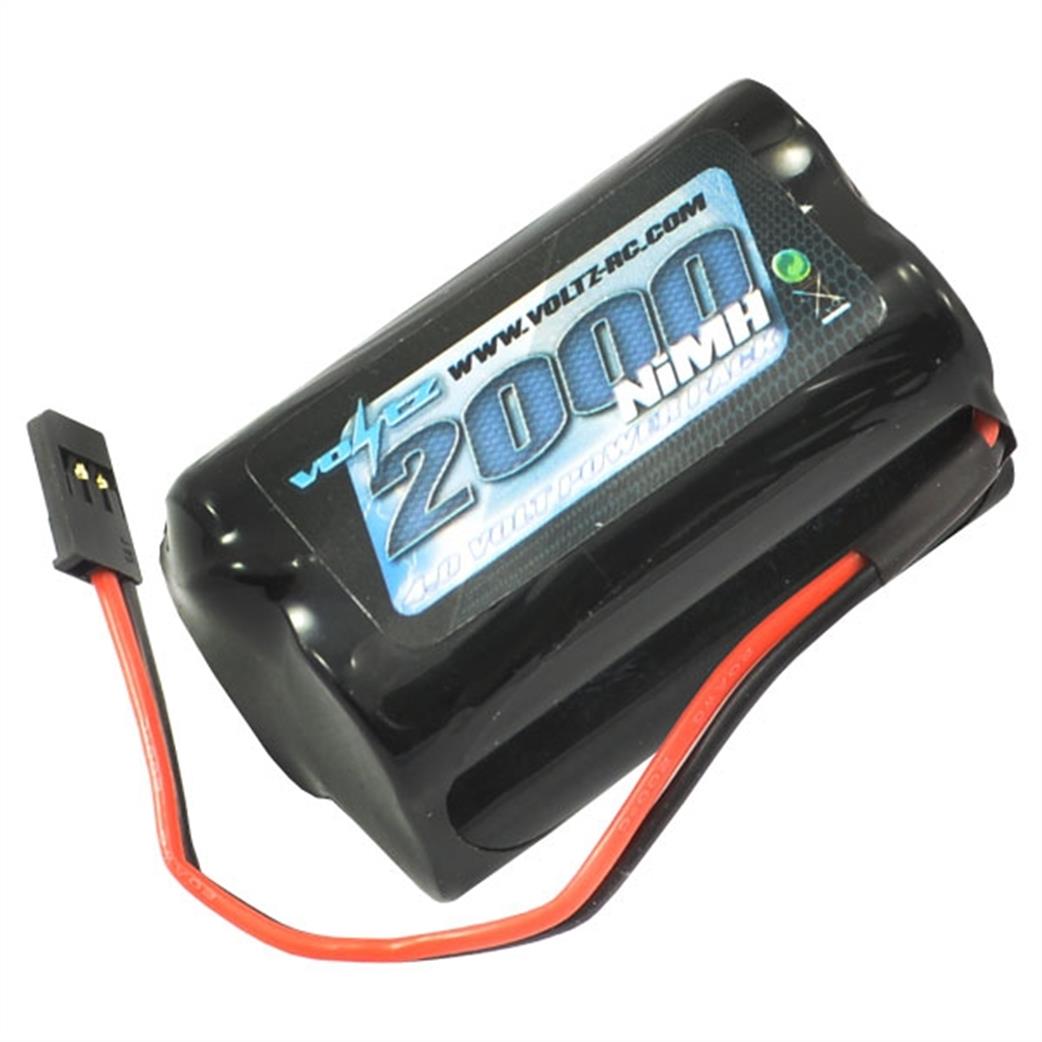 Voltz  VZ0151 4.8v 2000mAh Nimh Rx Battery Pack Square