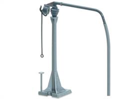 Free standing water cranes of the type used mainly in locomotive yards and at the ends of platforms. 2 per pack H: 68mm.