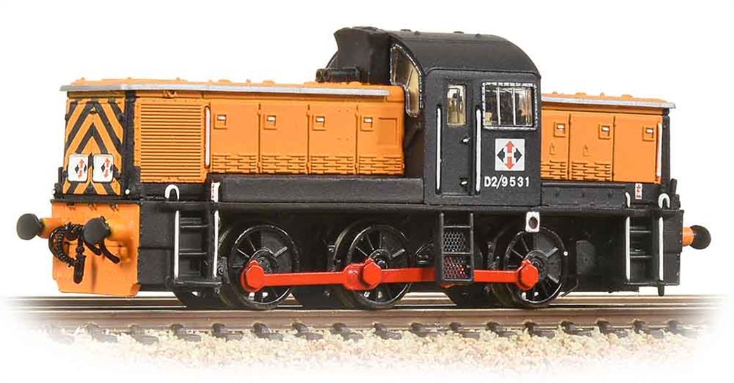 Graham Farish 372-954 NCB British Oak D2 ex-BR D9531 Class 14 0-6-0 Diesel Hydraulic Orange & Black N