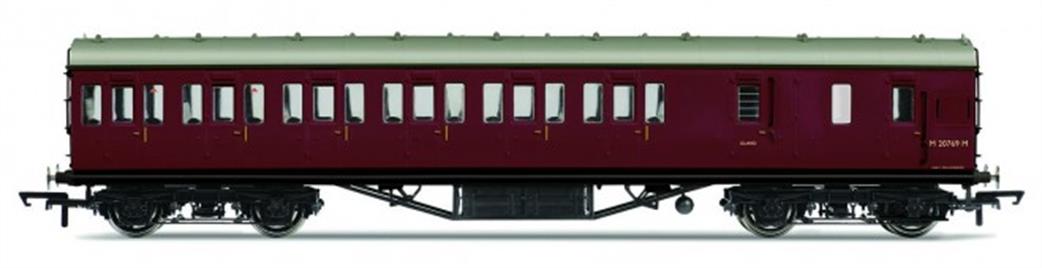 Hornby OO R4678 BR ex-LMS 57ft Suburban Brake Third Class Coach BR Crimson