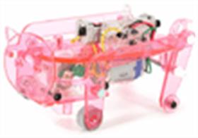 Introducing the latest addition to the popular Robocraft Series, the Mechanical Pig with shaking head action. Pig's body and head parts have been molded with pink semi-transparent plastic, giving the pig a futuristic look. Assembly is very simple with use of screws and snap-lock parts. 