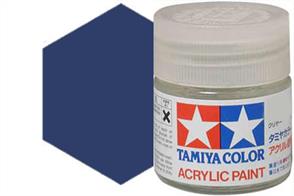 Tamiya X-3 gloss royal blue, acrylic paint suitable for brush or spray painting.