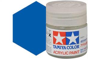 Tamiya X-4 gloss blue, acrylic paint suitable for brush or spray painting.