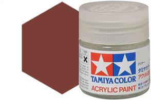 Tamiya X-9 gloss brown, acrylic paint suitable for brush or spray painting.