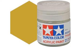 Tamiya X-12 metallic gold leaf, acrylic paint suitable for brush or spray painting.