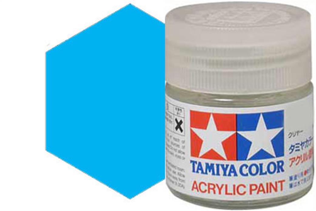 Tamiya  X-23 X23 Mini Acrylic Paint Clear Blue 10ml