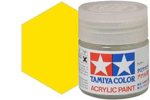 Tamiya X-24 translucent yellow, acrylic paint suitable for brush or spray painting. Ideal for tinting clear parts, example car rear lights.