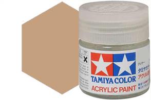 Tamiya XF-57 matt buff, acrylic paint suitable for brush or spray painting.