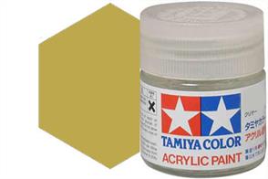 Tamiya XF-60 matt dark yellow, acrylic paint suitable for brush or spray painting.