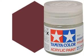 Tamiya XF-9 matt hull red, acrylic paint suitable for brush or spray painting.