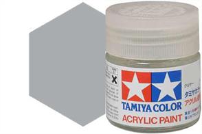 Tamiya XF-16 matt aluminium, acrylic paint suitable for brush or spray painting.