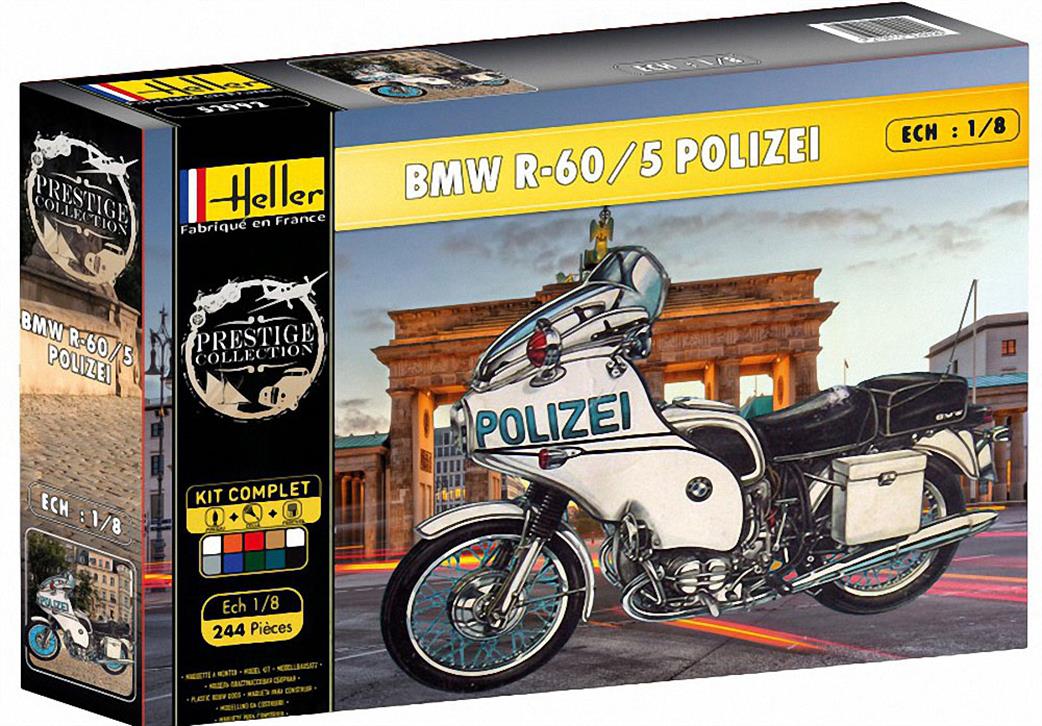 Heller  1/8 52993G BMW R-60/5 Polizei Motorbike Model Gift Set