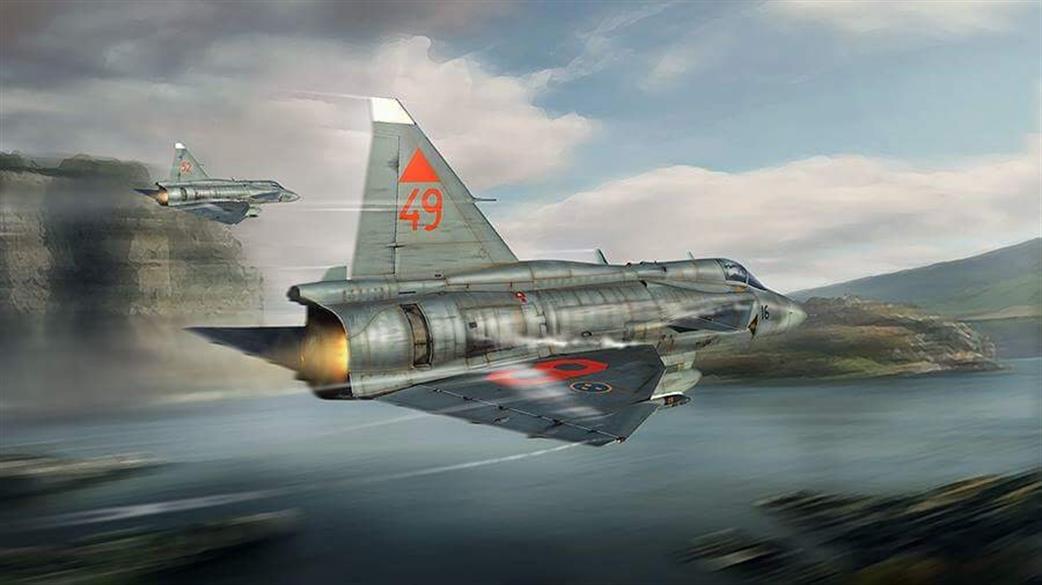 1/72 TA7203 Tarangus AB Saab JA37 Viggen Fighter Kit