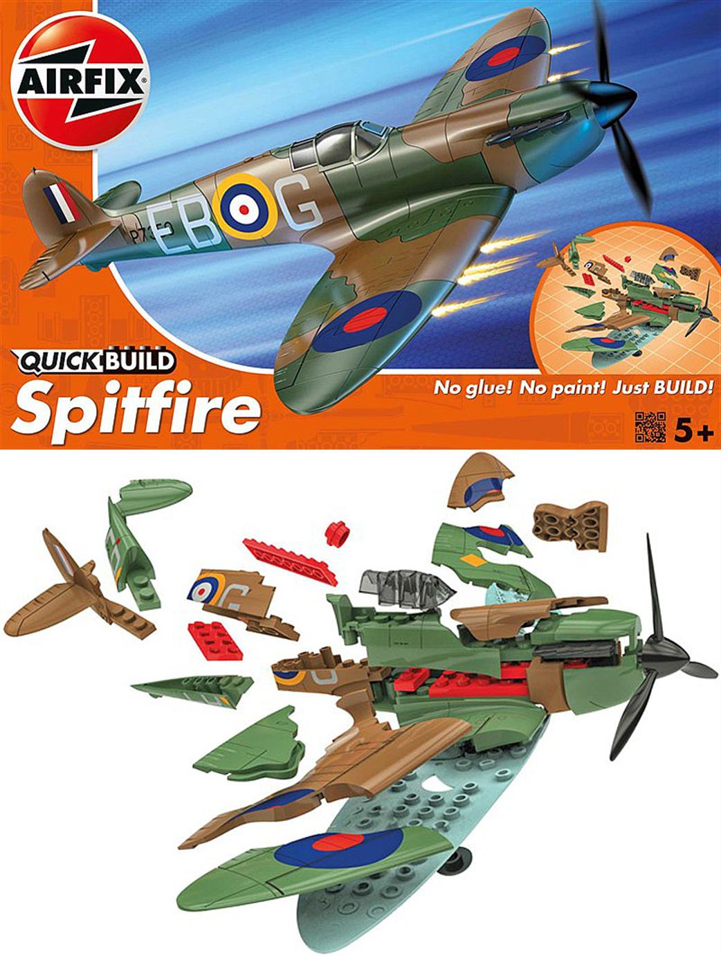 Airfix  J6000 Quickbuild Spitfire Clip together Block Model