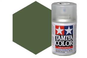 Tamiya TS5 Olive Drab Synthetic Lacquer Spray Paint 100ml TS-5These cans of spray paint are extremely useful for painting large surfaces, the paint is a synthetic lacquer that cures in a short period of time. Each can contains 100ml of paint, which is enough to fully cover 2 or 3, 1/24 scale sized car bodies.