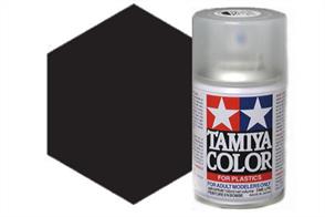 Tamiya TS6 Synthetic Lacquer Spray Paint Matt Black 100ml TS-6These cans of spray paint are extremely useful for painting large surfaces, the paint is a synthetic lacquer that cures in a short period of time. Each can contains 100ml of paint, which is enough to fully cover 2 or 3, 1/24 scale sized car bodies.