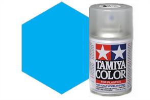 Tamiya TS23 Light Blue Synthetic Lacquer Spray Paint 100ml TS-23These cans of spray paint are extremely useful for painting large surfaces, the paint is a synthetic lacquer that cures in a short period of time. Each can contains 100ml of paint, which is enough to fully cover 2 or 3, 1/24 scale sized car bodies.